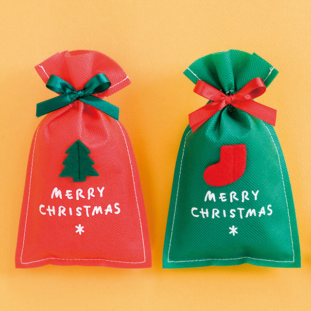 シンプルクリスマスグリーン不織布バッグ-L(L グリーン): ラッピング袋・ギフトバッグ｜ギフト、ラッピング用品、包装資材通販 HEADS ヘッズ