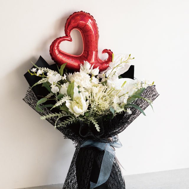 バルーンフラワーピックLL-3/ハートレッド ハートレッド W260×D80×H230(全長770)