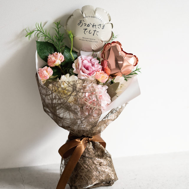 プレーンバルーンフラワーピックハートS-3/シャンパンロゼ シャンパンロゼ W85×D45×H80(全長600)