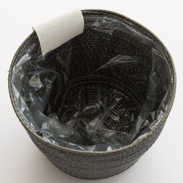 カンパーニュPPラウンドバスケット-M/グレー【3月中旬発売予定】 直径175(120)×H120