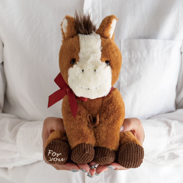 抱きつきアニマル/ポニーのパフィ W160×D230×H220