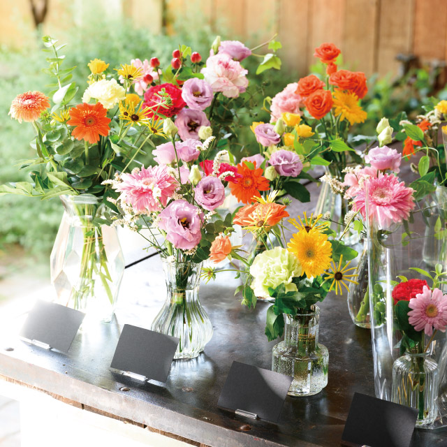 スタンディングガラスフラワーベース-23 直径95×H190