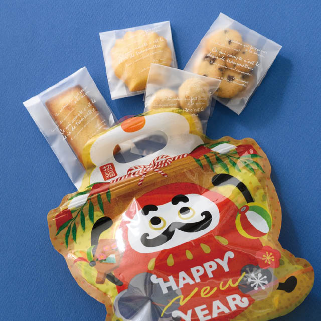 迎春ダイカットジップ付バッグ-M W222×D70×H245