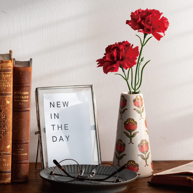 ハンドメイドプリントフラワーベース-47【3/3発売予定】 FB47 直径70(35)×H140