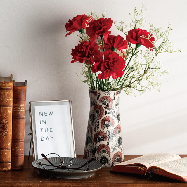 ハンドメイドプリントフラワーベース-49【3/3発売予定】 FB49 直径95(75)×H180