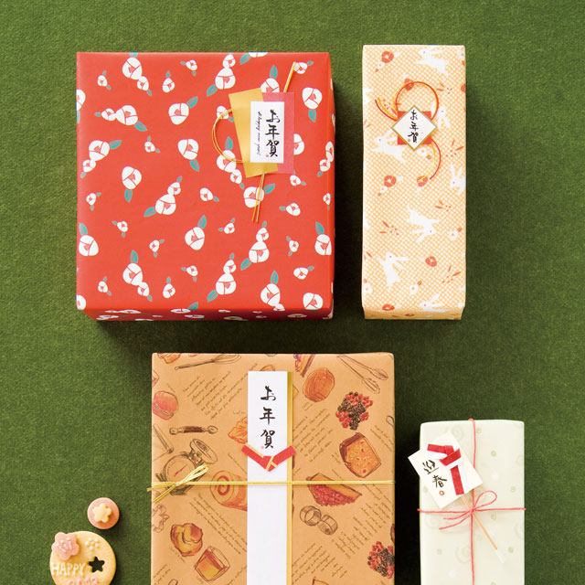 花うさぎ包装紙-2(W750×H525): 包装紙・掛け紙・フィルム 花うさぎ包装紙-2(W750×H525): 包装紙・掛け紙・フィルム
