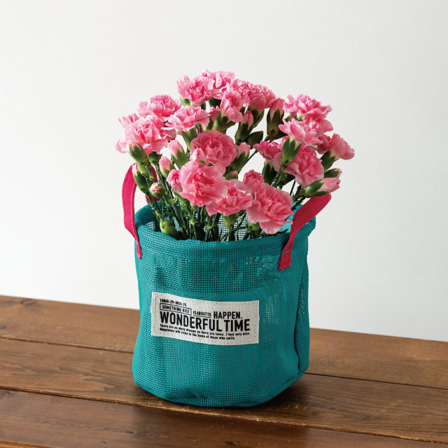 メッシュラウンドバスケットM-6/ターコイズブルー ターコイズブルー 直径160×H150