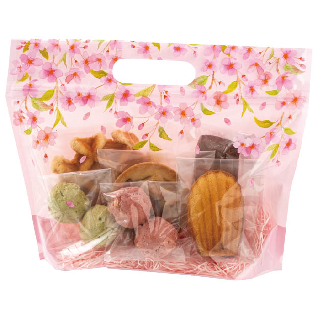 さくらジップ付バッグ-SW W255×D80×H200