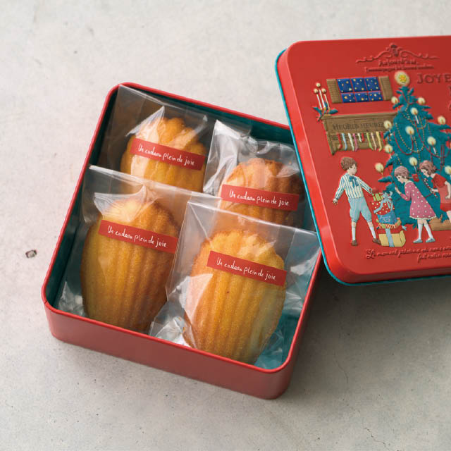 チャリティーキッズギフト缶-3/クリスマス W127×D127×H50(クリスマス)