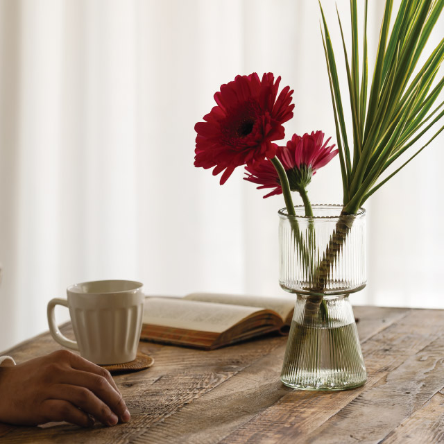 スタンディングガラスフラワーベース-23 直径95×H190