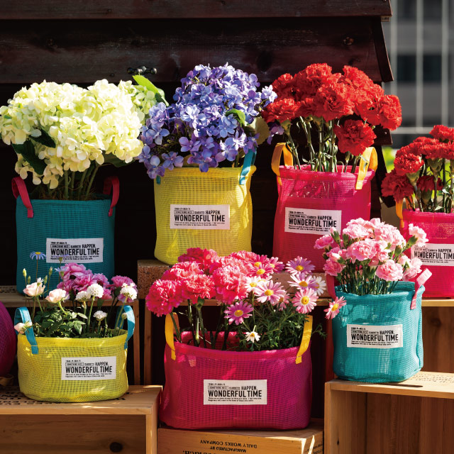 メッシュラウンドバスケットL-7/イエロー イエロー 直径180×H180