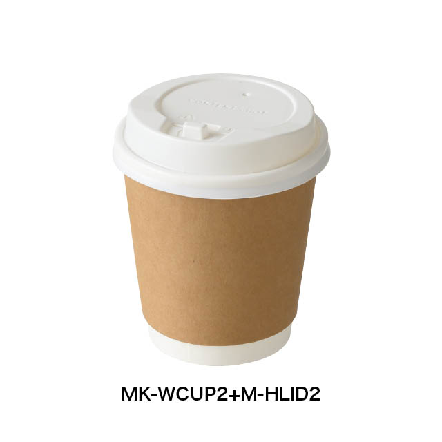 無地クラフト2重断熱カップ-2 クラフト 直径90(60)×H95