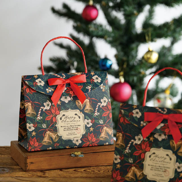 クリスマスファンファーレフラップペーパーバッグ-1 クリスマスファンファーレ W180×D80×H150