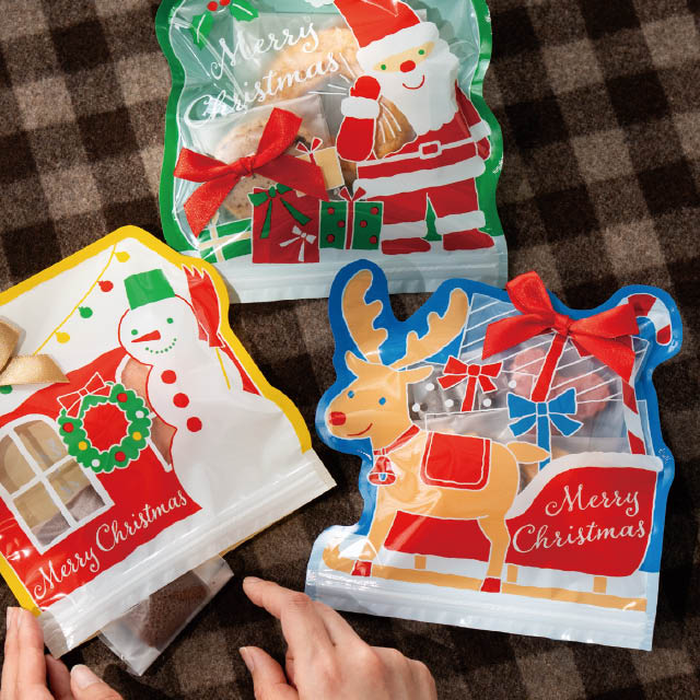 トナカイダイカットジップ付バッグ-S トナカイ W185×H185