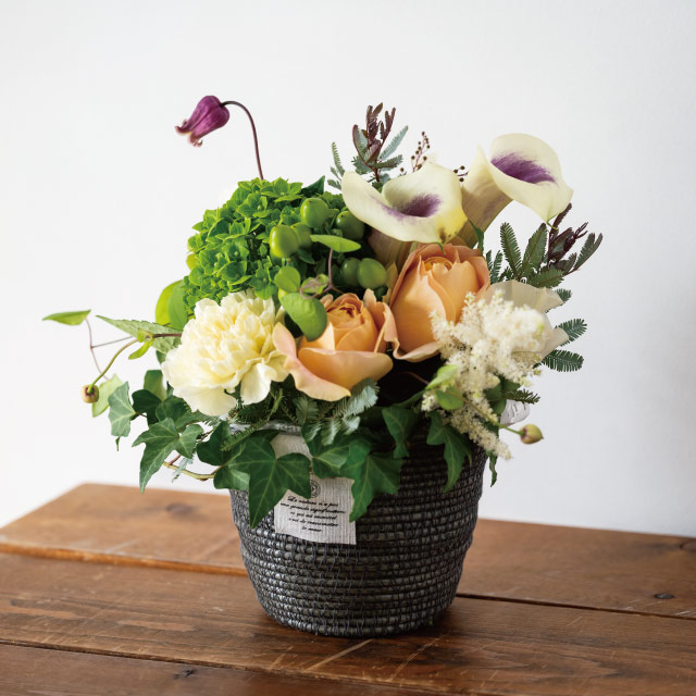 カンパーニュPPラウンドバスケット-S/グレー【3月中旬発売予定】 直径140(95)×H100