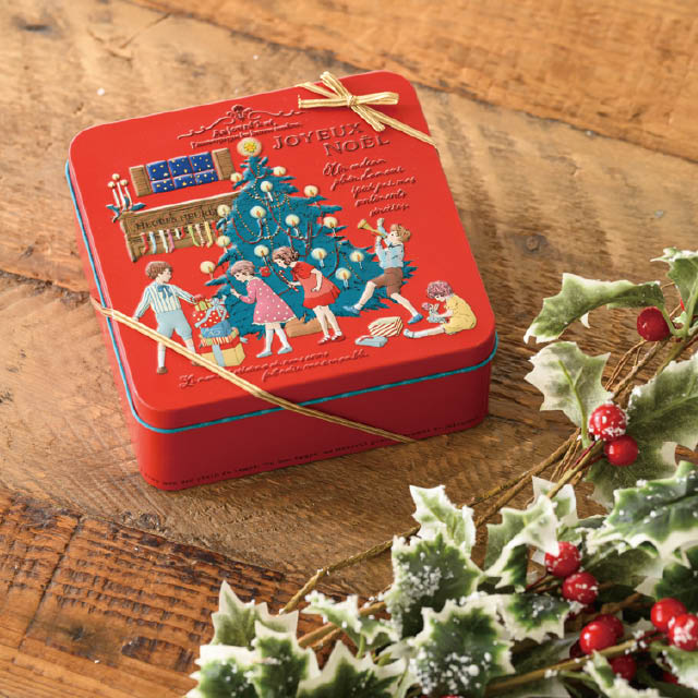 チャリティーキッズギフト缶-3/クリスマス W127×D127×H50(クリスマス)