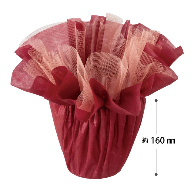 フロットンアレンジポットラッピングL-4/レッド レッド W350×D350×H250