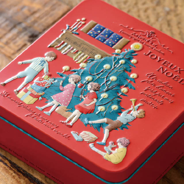 チャリティーキッズギフト缶-3/クリスマス W127×D127×H50(クリスマス)