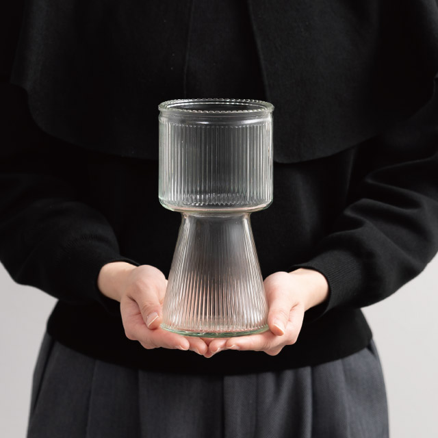 スタンディングガラスフラワーベース-23 直径95×H190