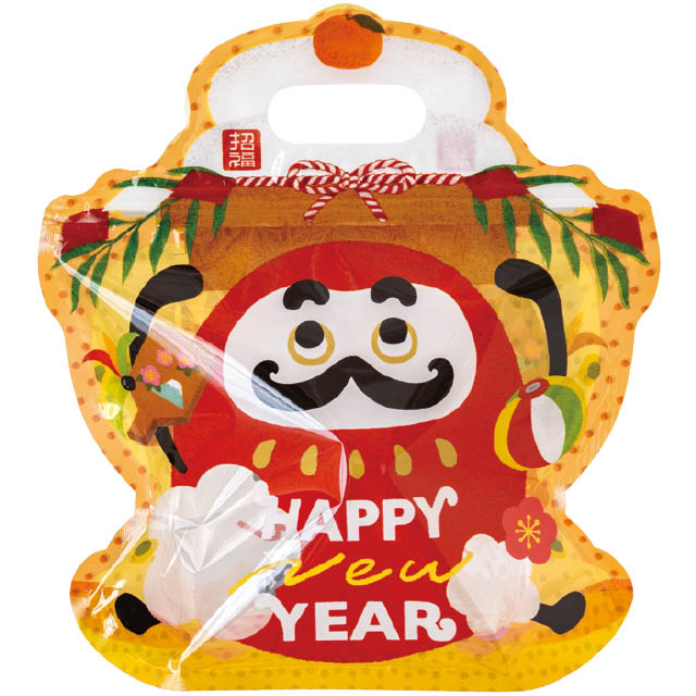 迎春ダイカットジップ付バッグ-M W222×D70×H245