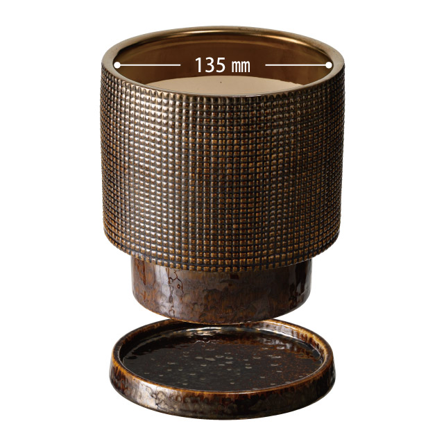 ハンドメイドアートフラワーポット-36 直径155(115)×H160(4寸)