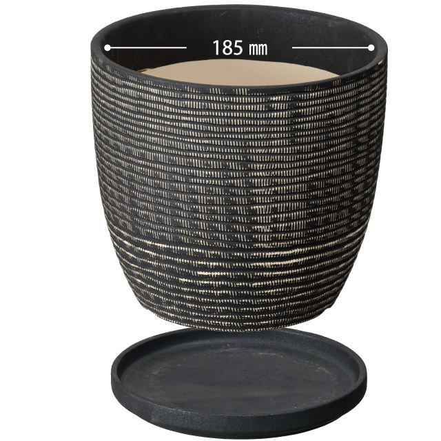 ハンドメイドアートフラワーポット-39 直径195(155)×H180(5寸)