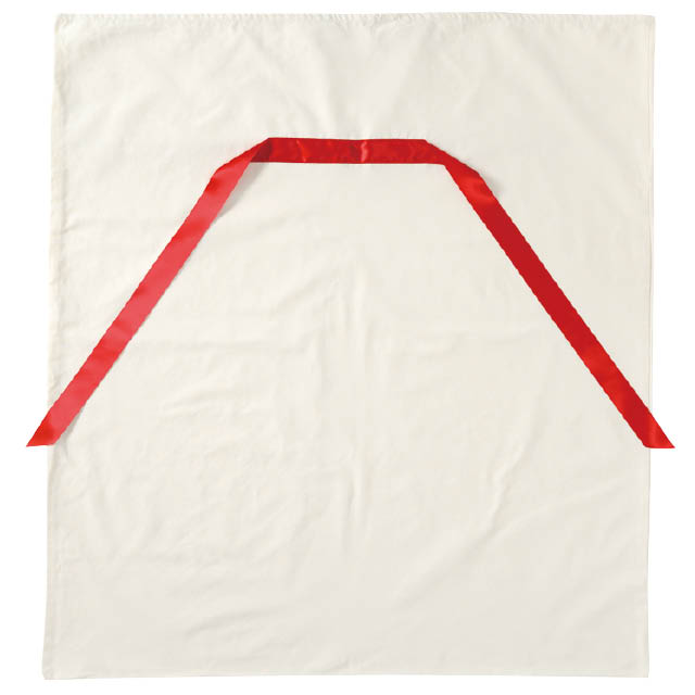 無地レッドリボン付巾着バッグ-LL W950×H1050