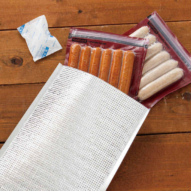 無地シルバーフラットクールバッグ-3 W265×H325