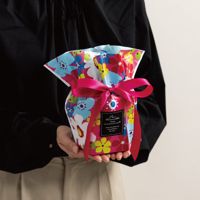 ポップフラワーリボン付ポットカバー-4【3/3発売予定】 W330(180)×D100×H210