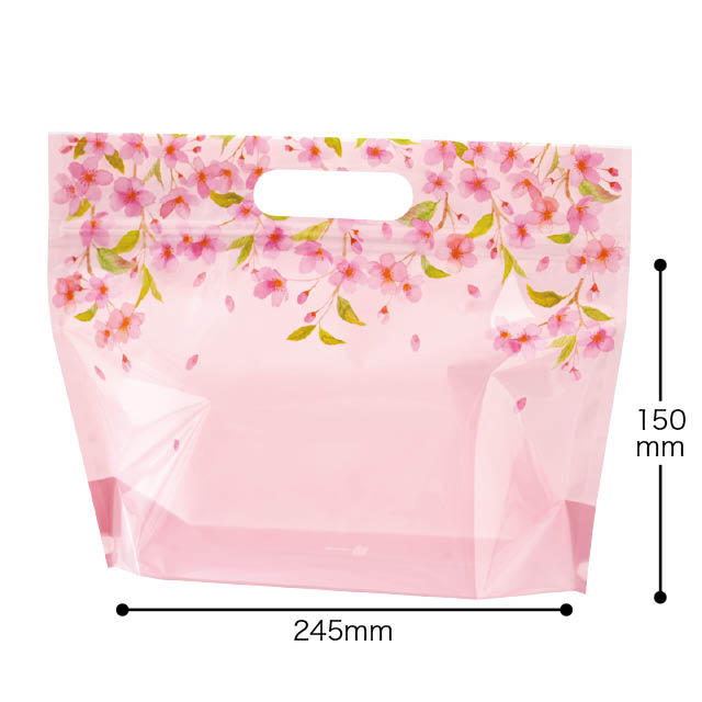 さくらジップ付バッグ-SW W255×D80×H200