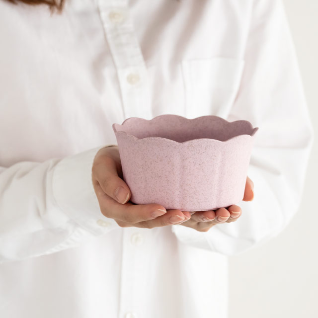 ウッディクラウドフラワーアレンジポット-M/ピンク ピンク 直径125(98)×H70