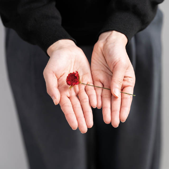 母の日ペーパーフルリール-3/レッド W25×H95