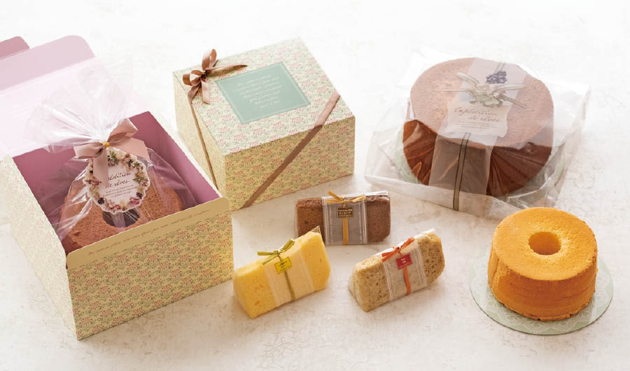 シフォンケーキのために企画したシリーズ。あわせて使うことで、よりシフォンケーキの価値が高まります。