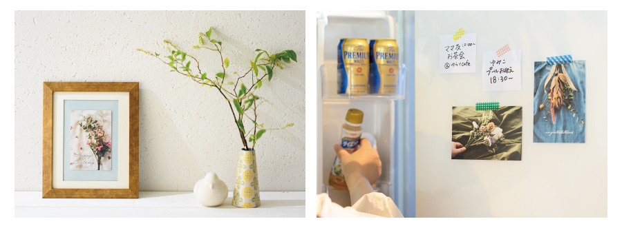 飾っておきたくなるようなポストカードになるよう、インテリアに馴染みやすいデザインにこだわりました。