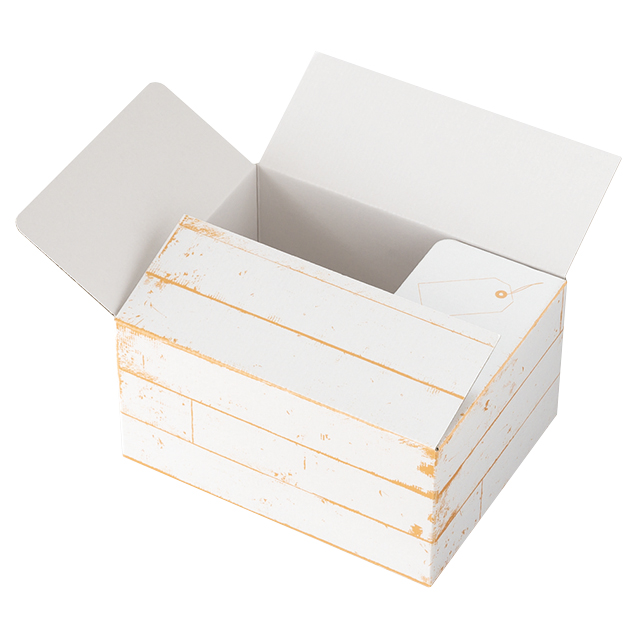 アンティークホワイトウッド撥水宅配ボックス-4［冷凍対応］(W220×H120 