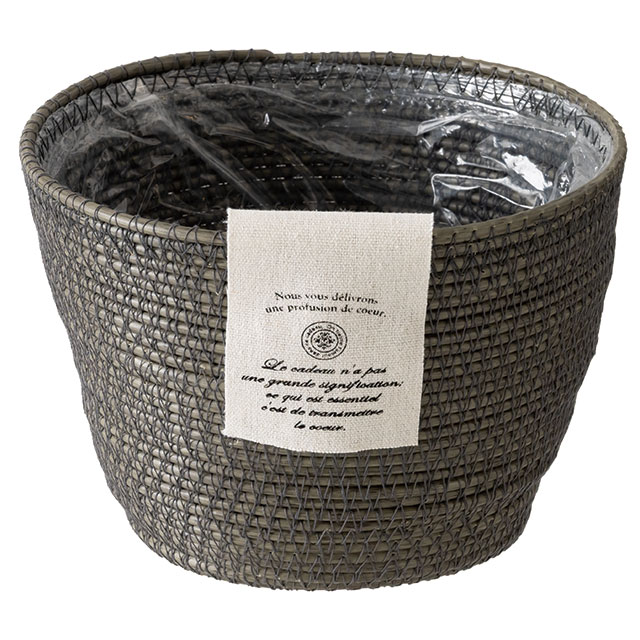 カンパーニュPPラウンドバスケット-M/グレー