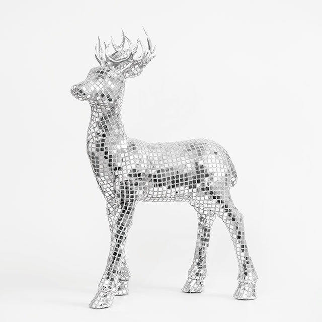 クリスマスデコレーション-4／メタリックトナカイ(W120×D320