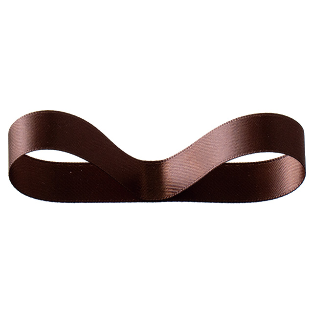 両面サテンリボンBROWN16mm