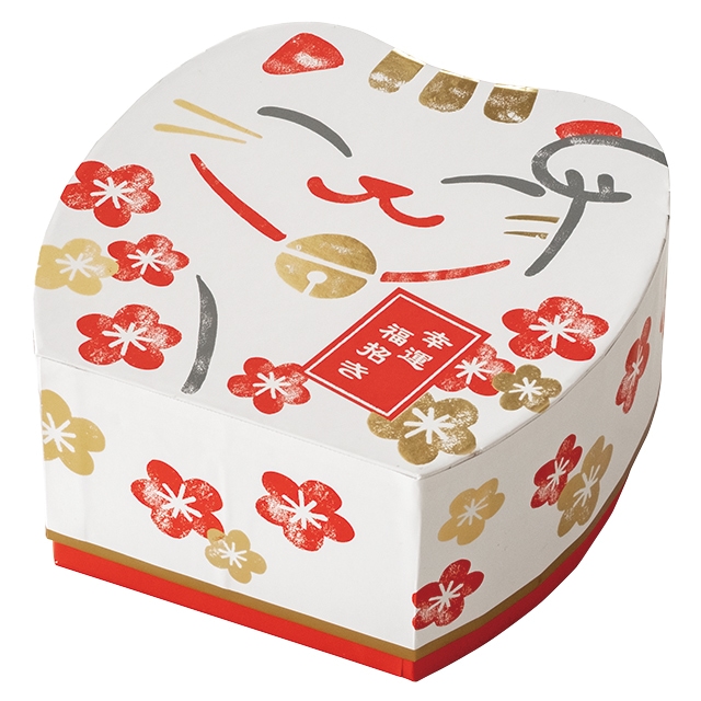 縁起物貼箱-M／招き猫/お正月｜ギフト、ラッピング用品、包装