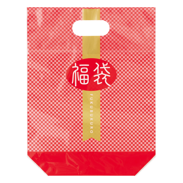 福袋市松柄ジップスタンドバッグ-S