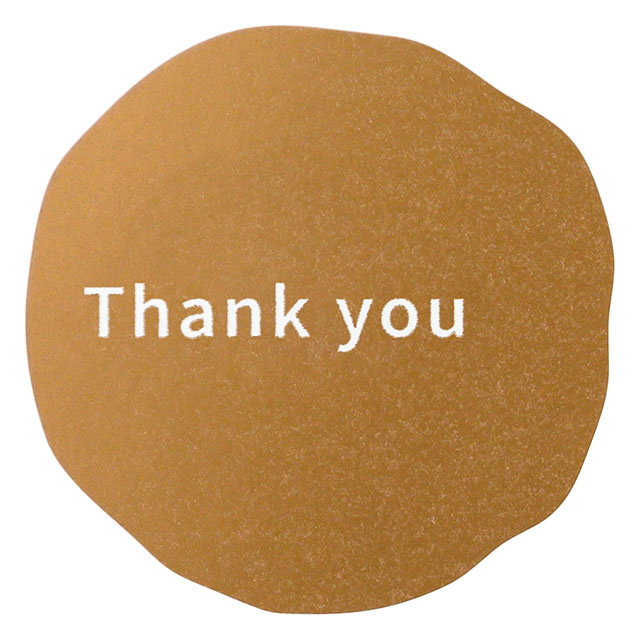 メッセージシールマットゴールド-7/Thank you