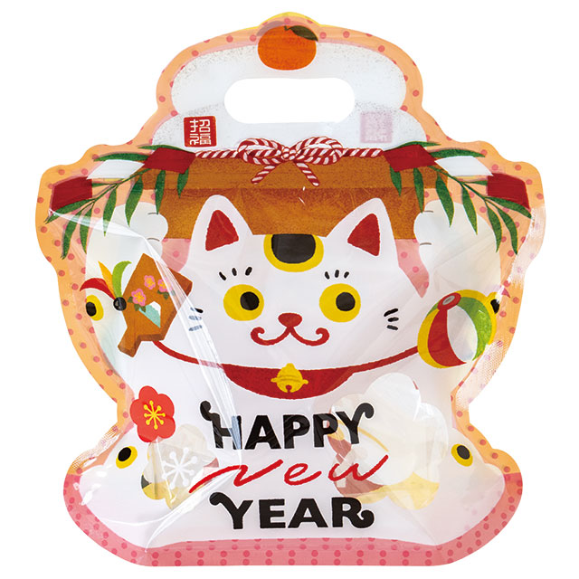 迎春ダイカットジップ付バッグ-M