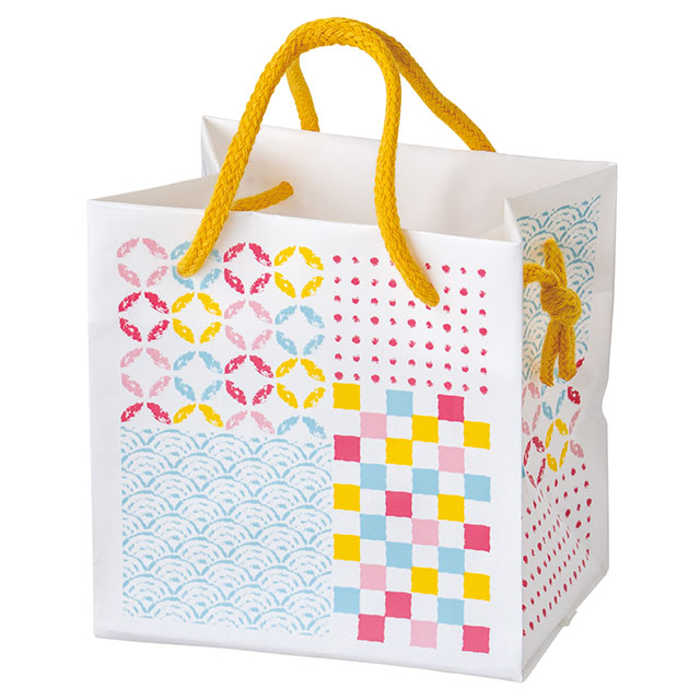 和模様キューブバッグ-2/カラフル