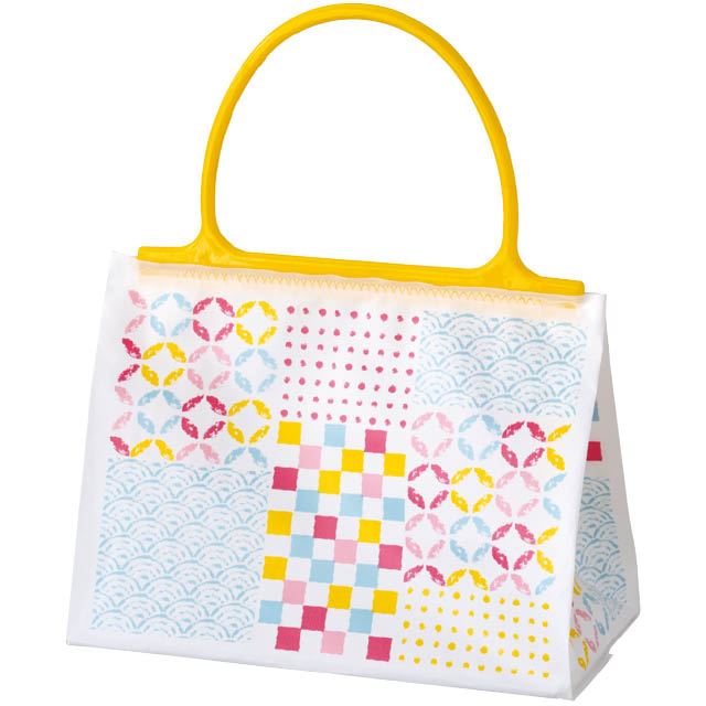 和模様ハンドル付ギフトバッグ-3/カラフル