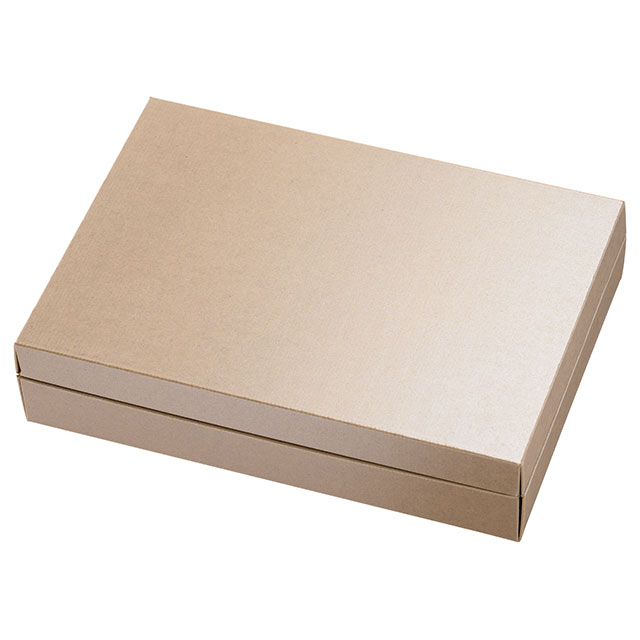 無地メタリックベージュギフトBOX-S