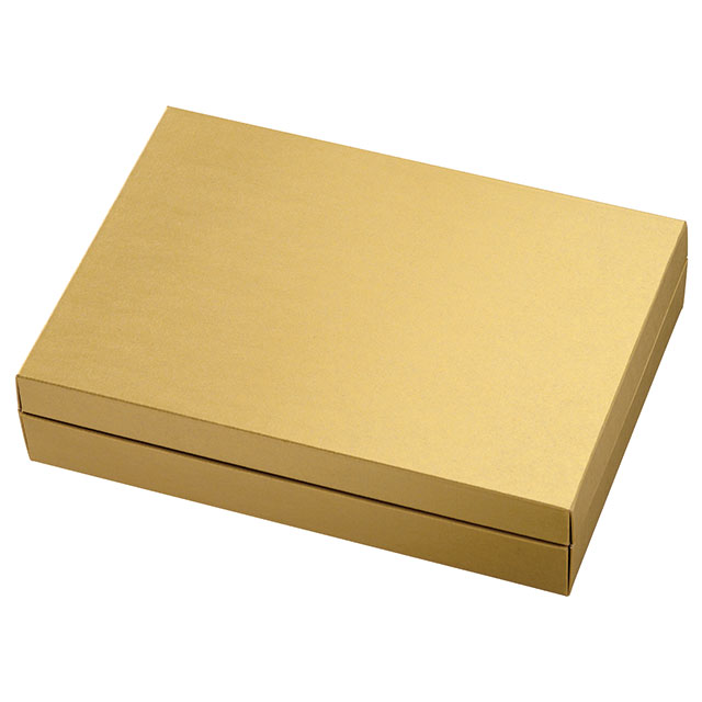 無地メタリックゴールドギフトBOX-S
