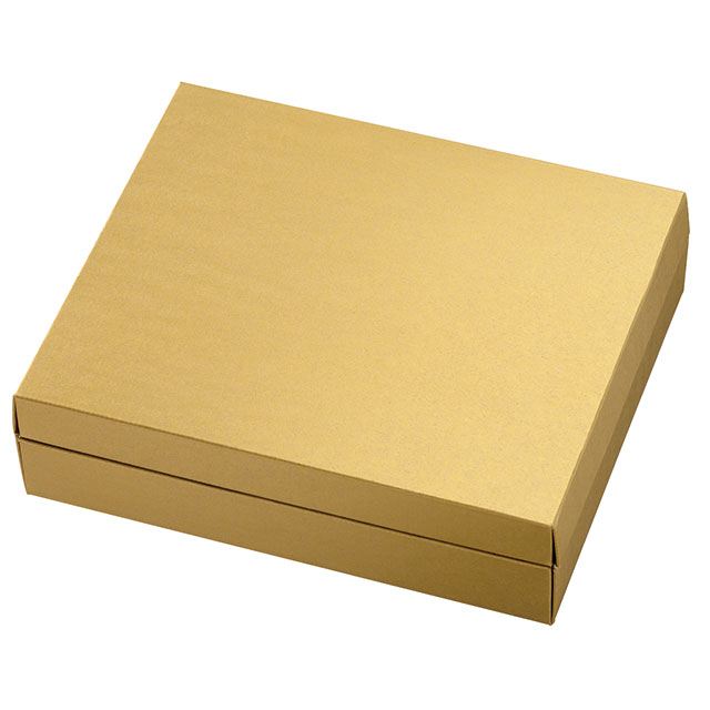 無地メタリックゴールドギフトBOX-SS