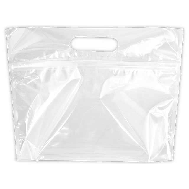 無地クリアジップ付バッグ-W2