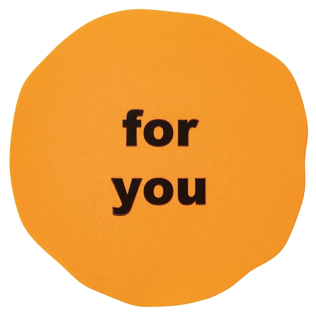 ネオンオレンジギフトシール-2/foryou