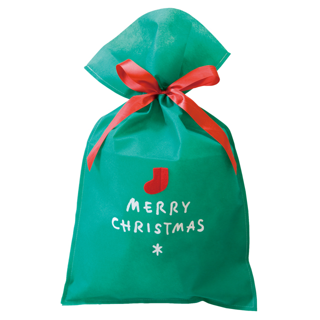シンプルクリスマスグリーン不織布バッグ-L(L グリーン): ラッピング袋・ギフトバッグ｜ギフト、ラッピング用品、包装資材通販 HEADS ヘッズ